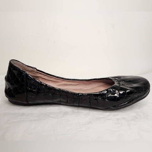 Croc Patent Leather Ballet Flats - Picture 5 of 14